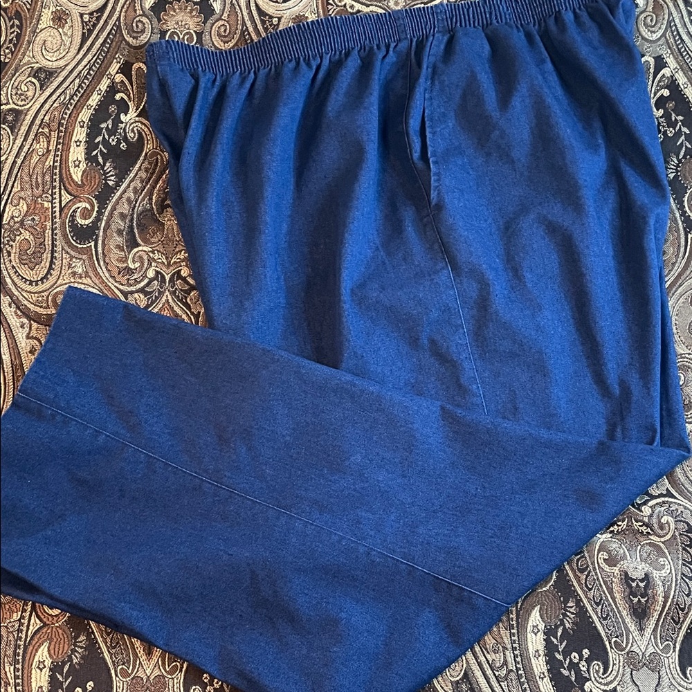 Alfred Dunner Classics Womens Slim Mid Rise Pull-On Blue Jeans 👖